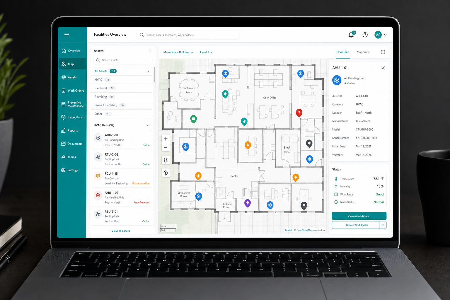 FMX asset mapping dashboard